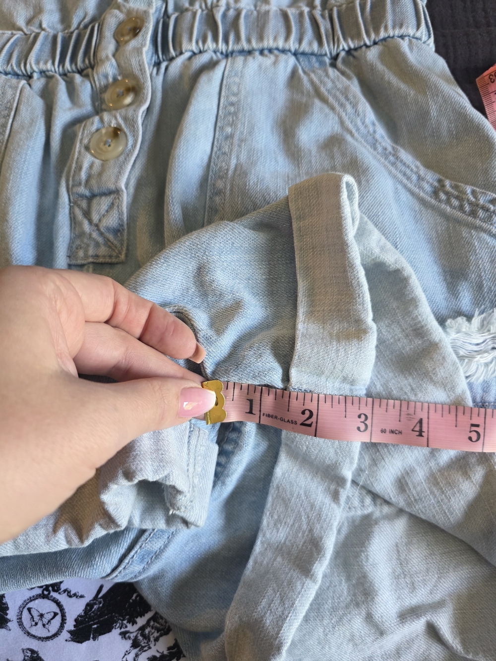 Show Me Your Mumu Light Wash Denim Utility Romper Medium Playsuit Festival - Picture 10 of 12